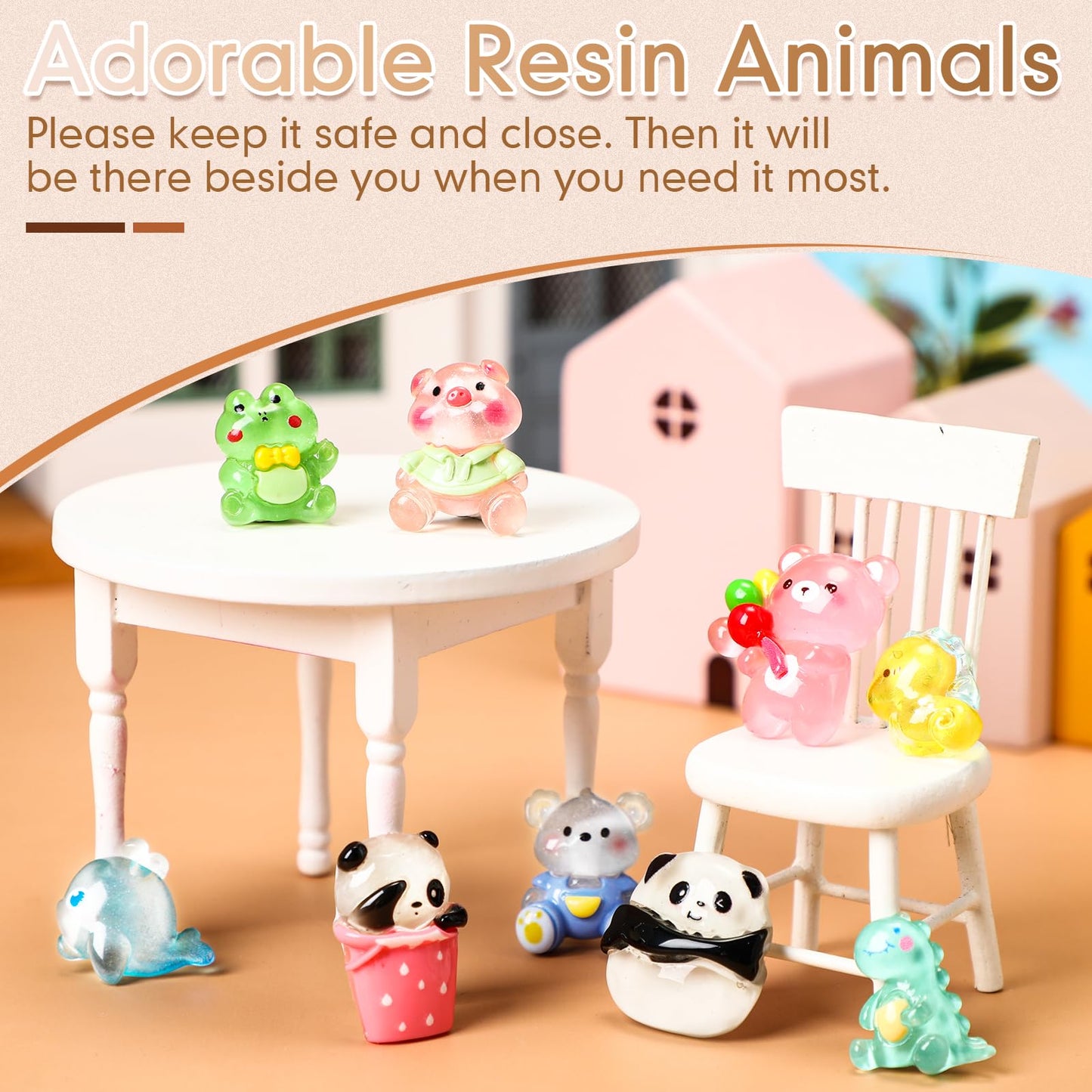 Wonderjune 9 Sets Pocket Hug Bulk Little Resin Animal Emotional Gifts with Positive Pocket Hug Card Appreciation Gifts for Classroom Graduation Teacher Nurse Friends Student(Cute Style)