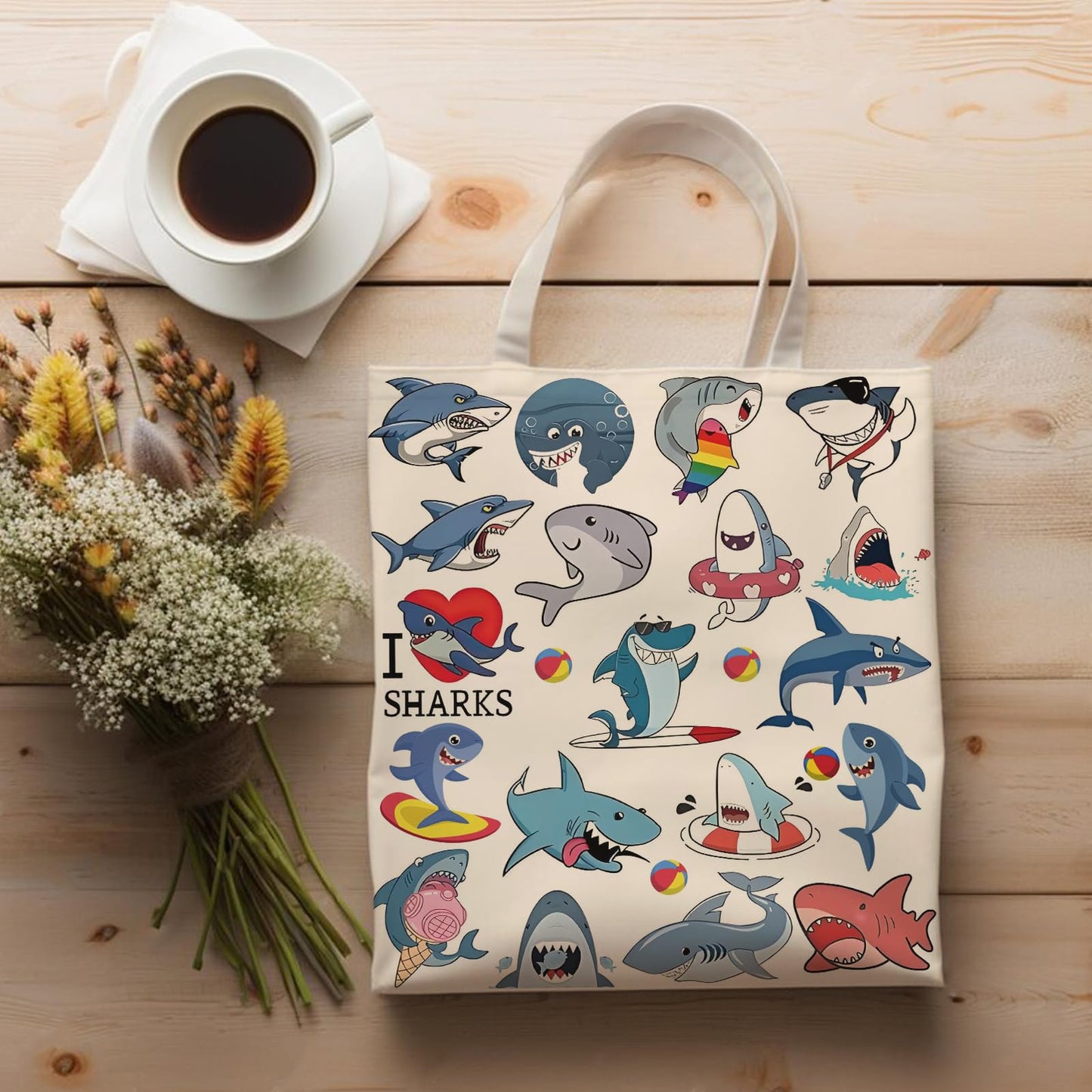 DOOX Canvas Tote Bag for Women, Reusable - Gift/Shopping/Beach/Grocery Canvas Bag - Birthday & Christmas Gifts for Women