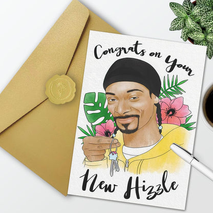 Funny Housewarming Card for Friends, Unique New Home Card for Coworkers Relative Neighbors, Perfect House Gifts for Women Men, Congrats on Your New Hizzle