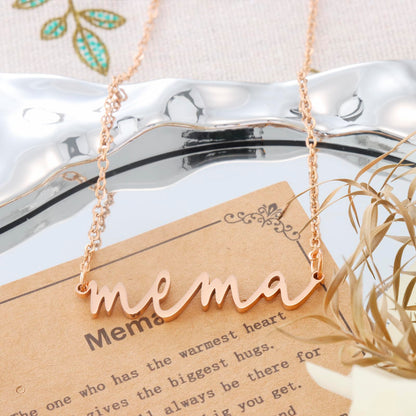 Mema Gifts Necklace for Women Grandma Birthday Personalized Items Jewelry Best Mema Necklace
