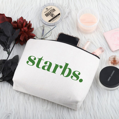 PWHAOO Coffee Lover Gift Starbs Makeup Bag Tea Lover Cosmetic Bag Co-ffee Themed Gift Co-ffee Life Bag (Starbs M)