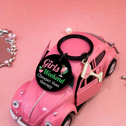 Girls Weekend Gifts for Women Girls Tirp Gifts Favors Friendship Gift for Women Graduation Birthday Christmas Bestie Friends Keychain for Teen Girl