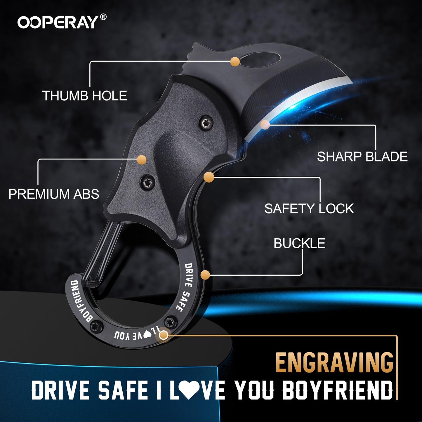 OOPERAY Gifts for Boyfriend Christmas, EDC Box Cutter, Christmas Birthday Gifts Ideas for Boyfriend, EDC Gadget Gift for Camping Hiking Fishing, Gift for Anniversary from Girlfriend