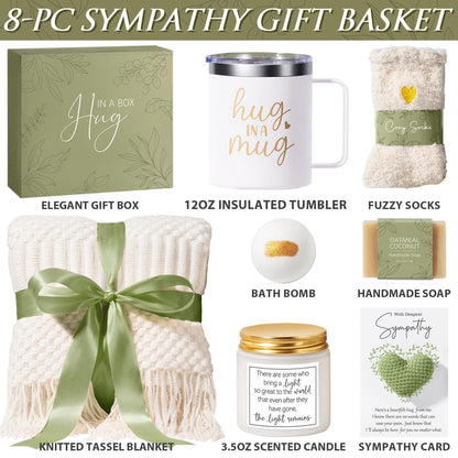 Sympathy Gift Baskets Sympathy Gifts for Loss of Loved One Mother Father Husband Mom Dad, Memorial Condolences Grief Bereavement Gift Ideas for Loss, Miscarriage Gifts for Mothers Women Care Package