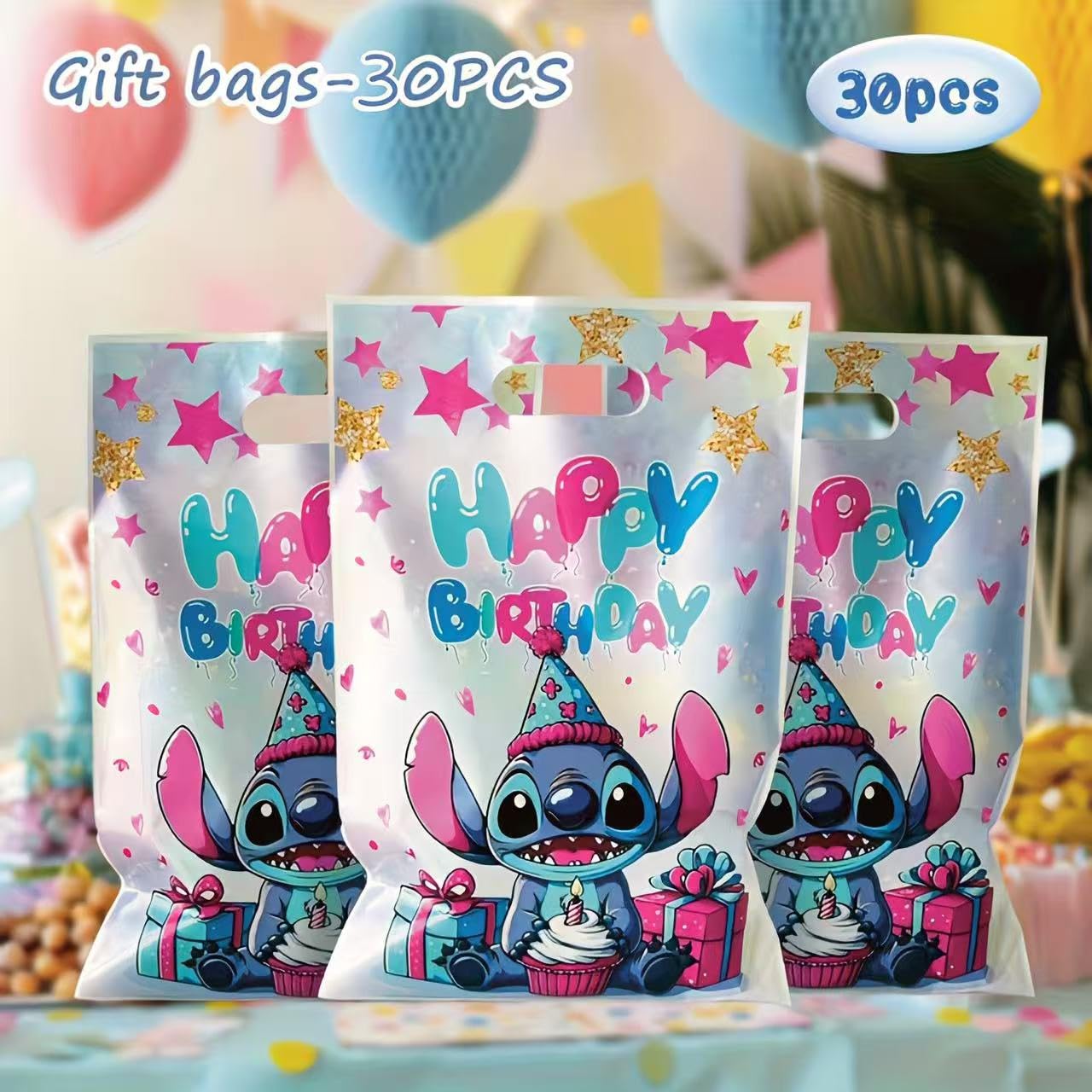 HANISNA For Stitch party gift bags 30PCS, supplies, and decorations. Perfect for cartoon parties, ideal for kids, and great for family events, prizes.
