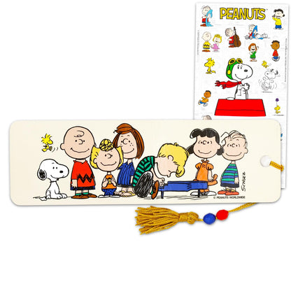 Peanuts Bookmark Set - Bundle with Bookmark with Tassle Featuring Snoopy, Charlie Brown, More Plus Stickers | Peanuts School Supplies for Boys Girls Kids
