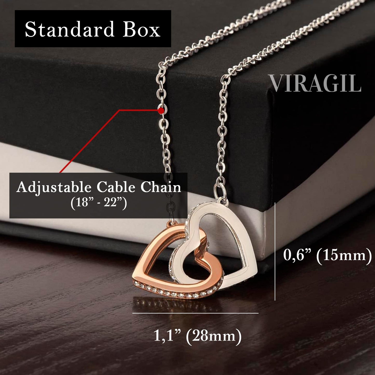 VIRAGIL Granddaughter Necklace - Gifts From Grandma & Grandpa, Birthday & Christmas