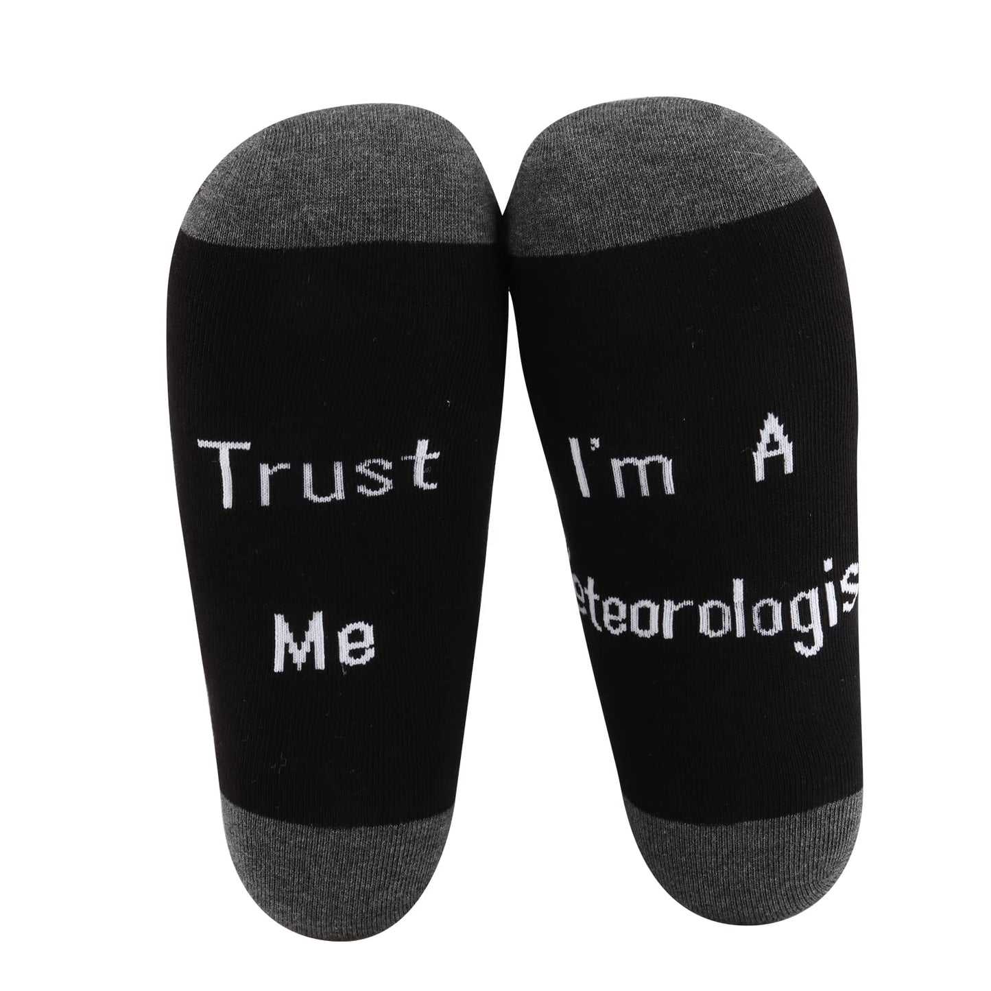 MBMSO Funny Meteorology Gifts 2 Pairs Trust Me I'm a Meteorologist Socks Gifts for Weather Lover Socks Future Weatherman Gift