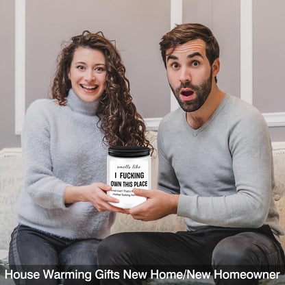 Homsolver House Warming Gifts New Home, Funny Housewarming Gifts for Women, Men, Neighbor, New Homeowner, Apartment, House Warming Party Lavender Candles Decor Gift Ideas