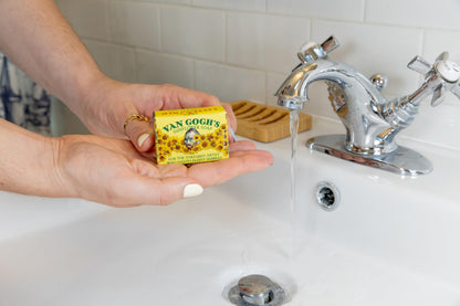 The Unemployed Philosophers Guild Vincent Van Gogh's Sunflower Soap - Made in the USA, 2oz (56g) Travel or Hotel Sized Guest Bar Soap