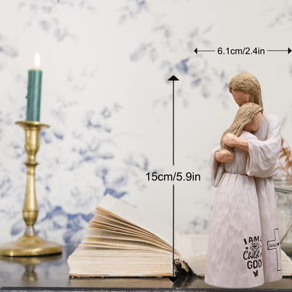 Jesus Embracing Woman-Christian Gifts for Women, Religious Gifts for Women, Baptism Gift for Girl, Sculpted Hand-Painted Figurine
