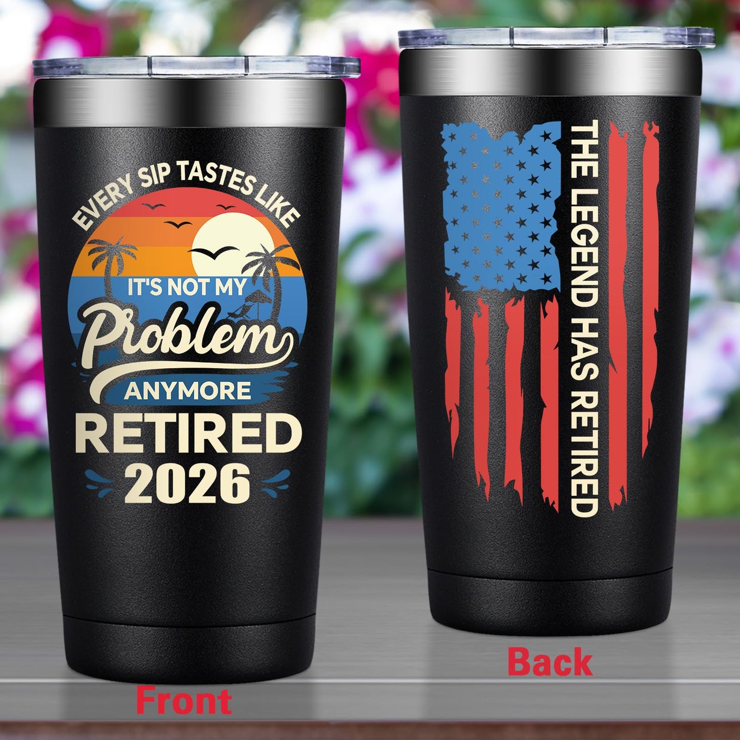 Grifarny Retirement Gifts for Men 2026 - Funny Retirement Gifts for Coworker, Teachers, Boss, Friends, Family - The Legend Has Retired Tumbler Cup 20 oz