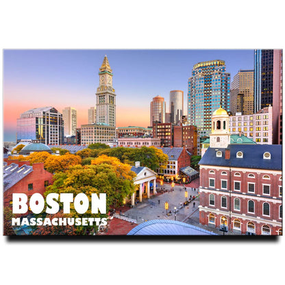 Boston Fridge Magnet Massachusetts Travel Souvenir Custom House Tower