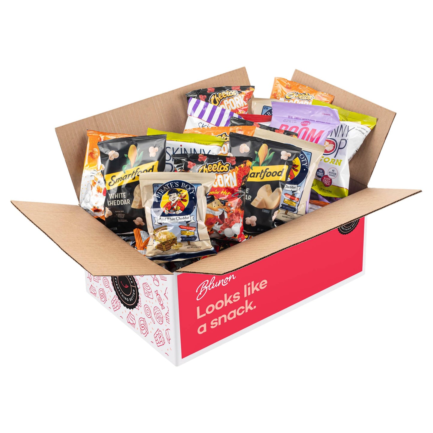 Popcorn Variety Pack - Snack Bag Assortment Care Package - Bulk Sampler Gift Box (32 Count)