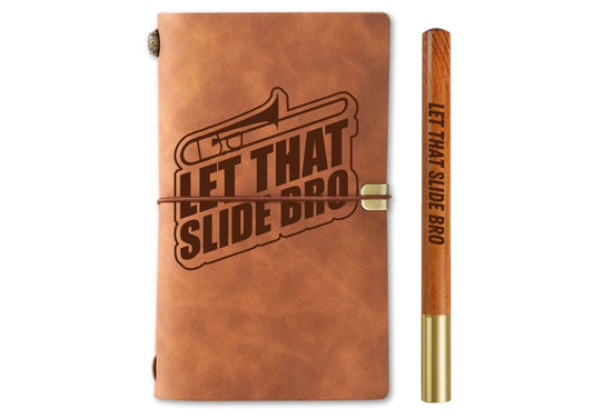 InnoBeta Trombone Gifts Journal Notebook, Gifts for Trombone Player on Christmas, Birthday, Sketchbook, Travel Diary, Faux Leather, 7.8 * 5 Inches
