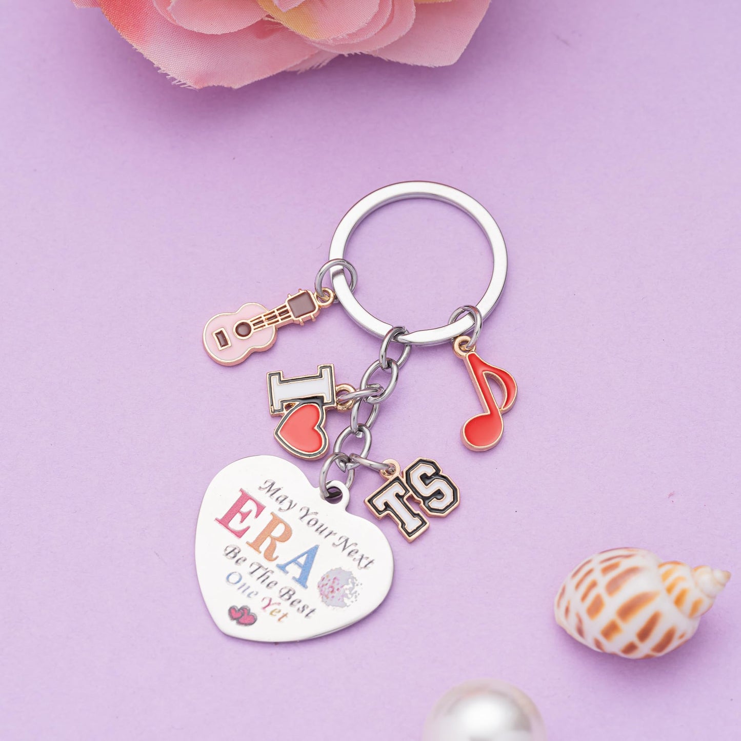 Music Keychain Theme Gift For Fan Decorations, Cute Music Key Chain Merch Party Favors Gift For Women Girls Kids Boy Adult, Pretty Quotes Stuff Key Ring