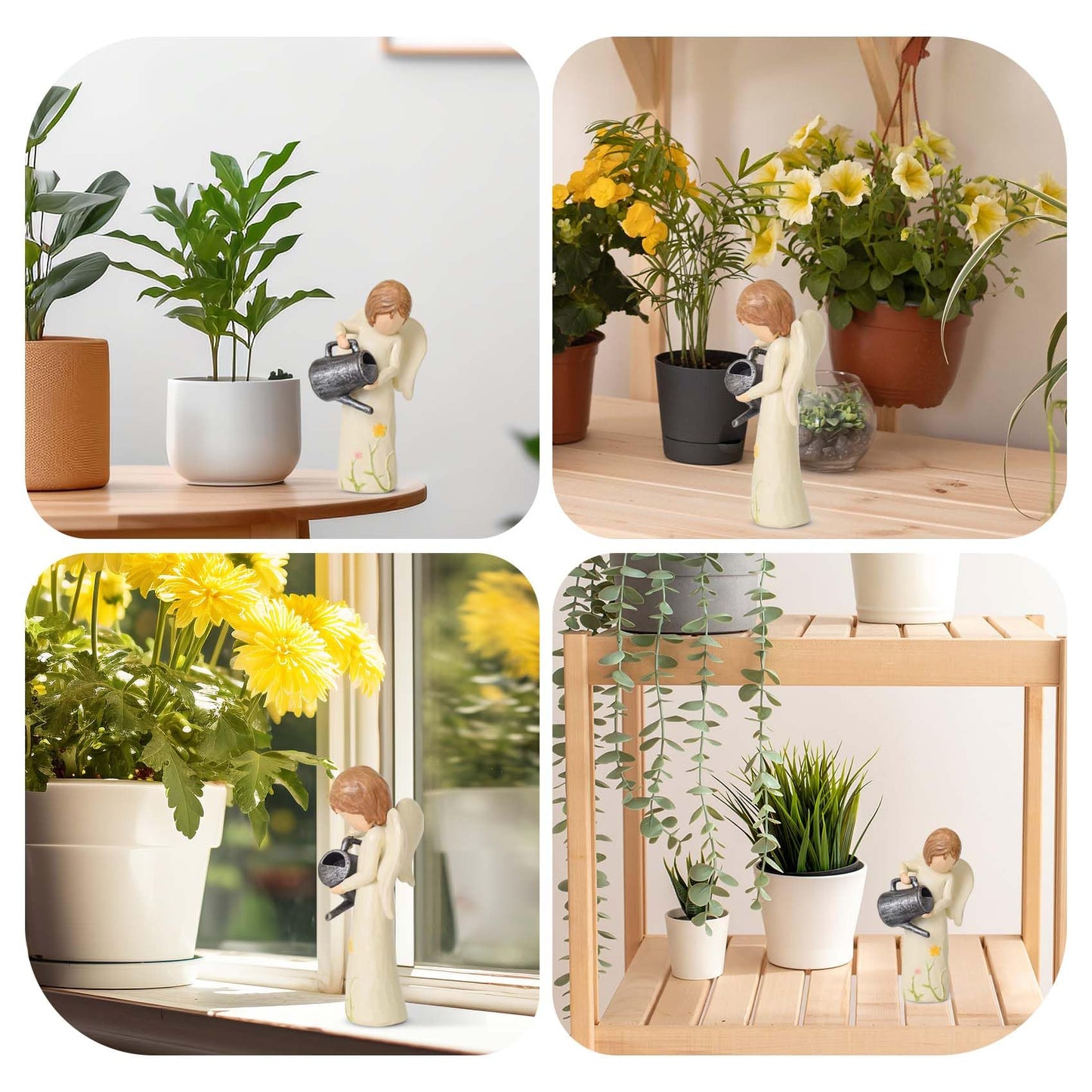 Gardening Gifts for Women, Gift for Gardeners Woman, Garden Angel Gifts for Mom, Sisters, Friends, New Home Gift Ideas, Unique Sculpted Hand-Painted Figurine