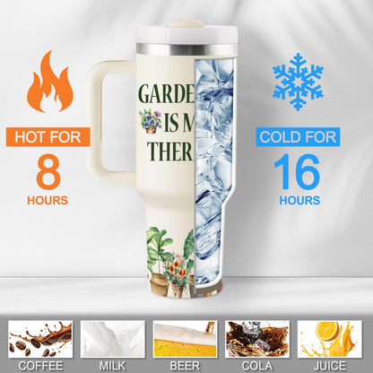 ROSTANTEN Gardening Gifts for Women - Plant Lovers Gifts - Garden Gift Women - Birthday Gardening Gift for Mom, Plant Lady, Gardeners - 40oz Travel Cup Insulated Tumbler with Lid and Straw