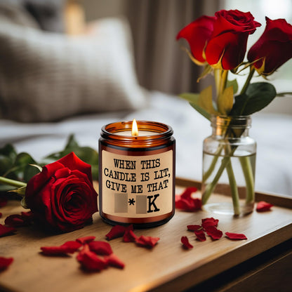 GSPY Scented Candle - Cute Gifts for Boyfriend, Bachelorette Gifts for Bride - Funny Fathers Day, Anniversary, Birthday, 5 Senses Ideas for Him, Boyfriend, Husband, Men, Fiance, Couples, Women, Her