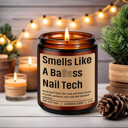 Miracu Candle, Nail Tech Gifts for Women, Men, Nail Technician Gifts, Funny Birthday, Mothers Day, Appreciation, Graduation Ideas for Manicurist, Fingernail Artist - Pedicure Manicure Salon Decor