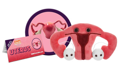 GIANT MICROBES Uterus Plush, Hysterectomy Recovery Must Haves, Hysterectomy Recovery Gifts, Funny OBGYN Gift, Labor and Delivery Nurse Gifts, Uterus Pillow, LPN Nurse Gift (Regular)