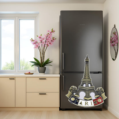3D Metal Fridge Magnet Eiffel Tower Paris France Souvenir Gift Decor Refrigerator Magnets, Kitchen Accessories,Kitchen Refrigerator Decor