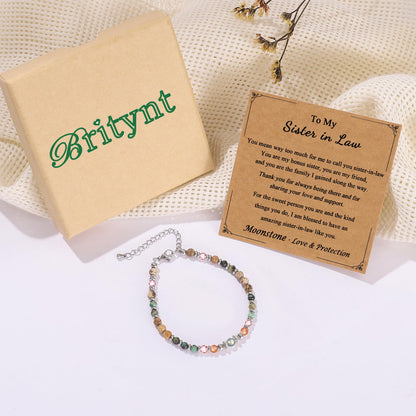 Gifts for Women Moonstone Bracelet, Christmas Birthday Graduation Mothers Day Meaningful Gifts Love Protection Ideas Bracelets for Her Women