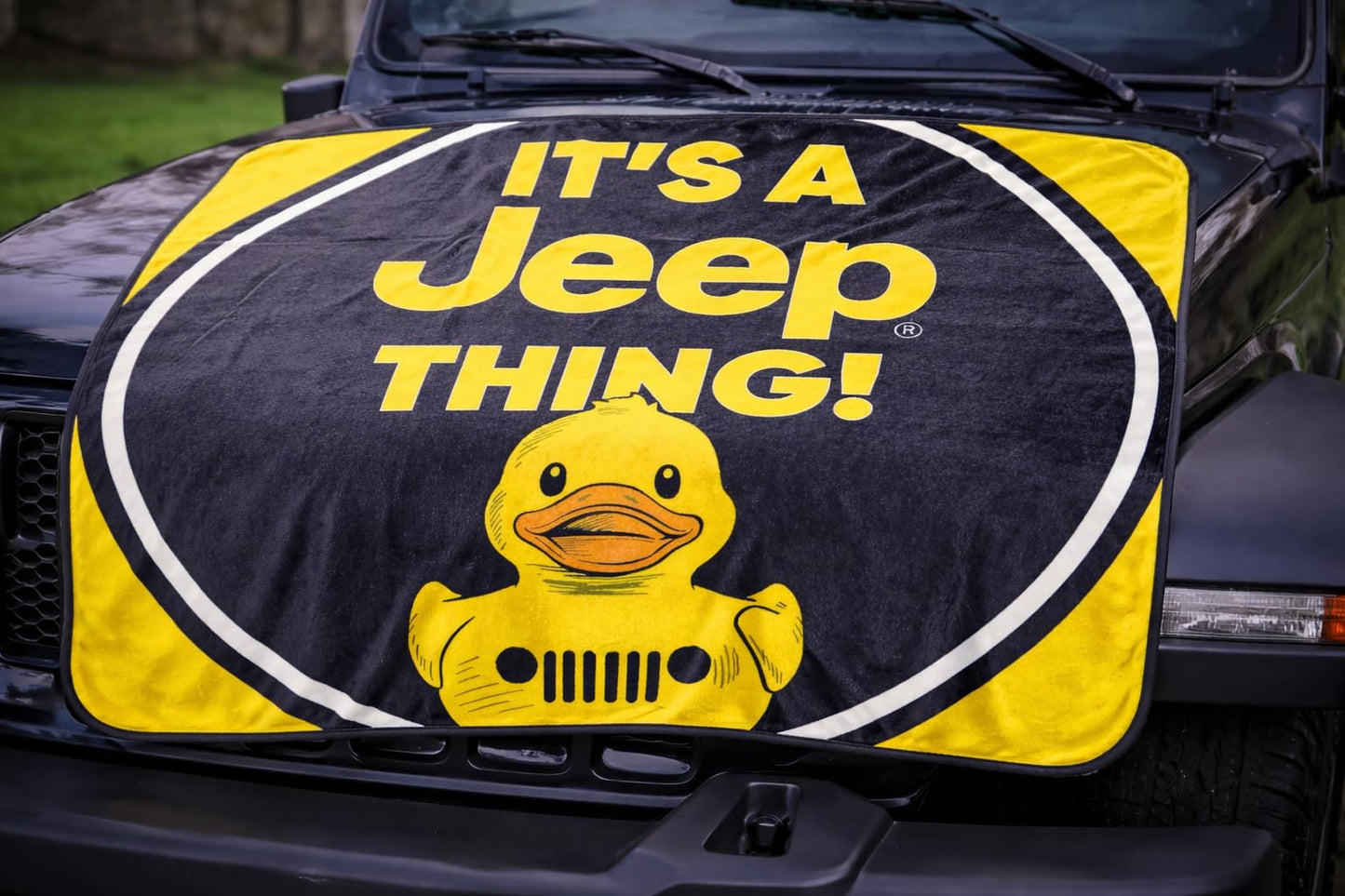 Jeep Ducks Throw Blanket | Officially Licensed Soft and Cozy Heavyweight 280 GSM Flannel | 50 Inch x 40 Inch | It's a Jeep Thing