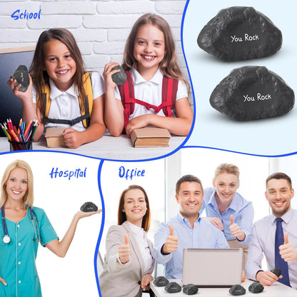 Gemscream Funny Inspirational Stress Balls for Adults Motivational Stress Reliever Squeezable Mini Foam Balls Appreciation Gifts for Employee Coworker Staff Teacher Nurse(20 Pcs,Stone)