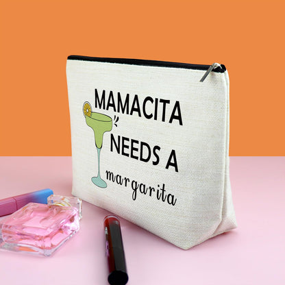 Drinking Lover Gift for Women Margarita Lover Gift Makeup Bag Tequila Cocktail Present Cosmetic Bag Girl Bartender Trip Bachelorette Party Christmas Birthday Present for Sister Bff Travel Pouch