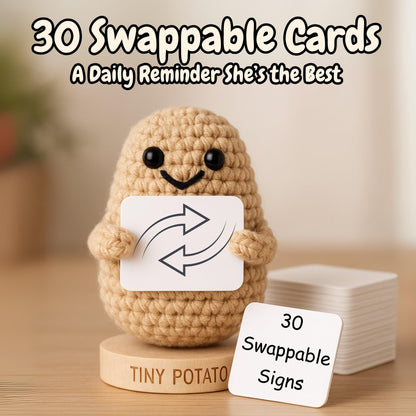 Mothers Day Niece Gift from Auntie, Uncle - Tiny Potato Crochet with 30 Cute Signs - Funny Birthday Gifts from Aunt or Uncle - Best Niece Ever Present Ideas for Mothers Day - Birthday Gift from Auntie