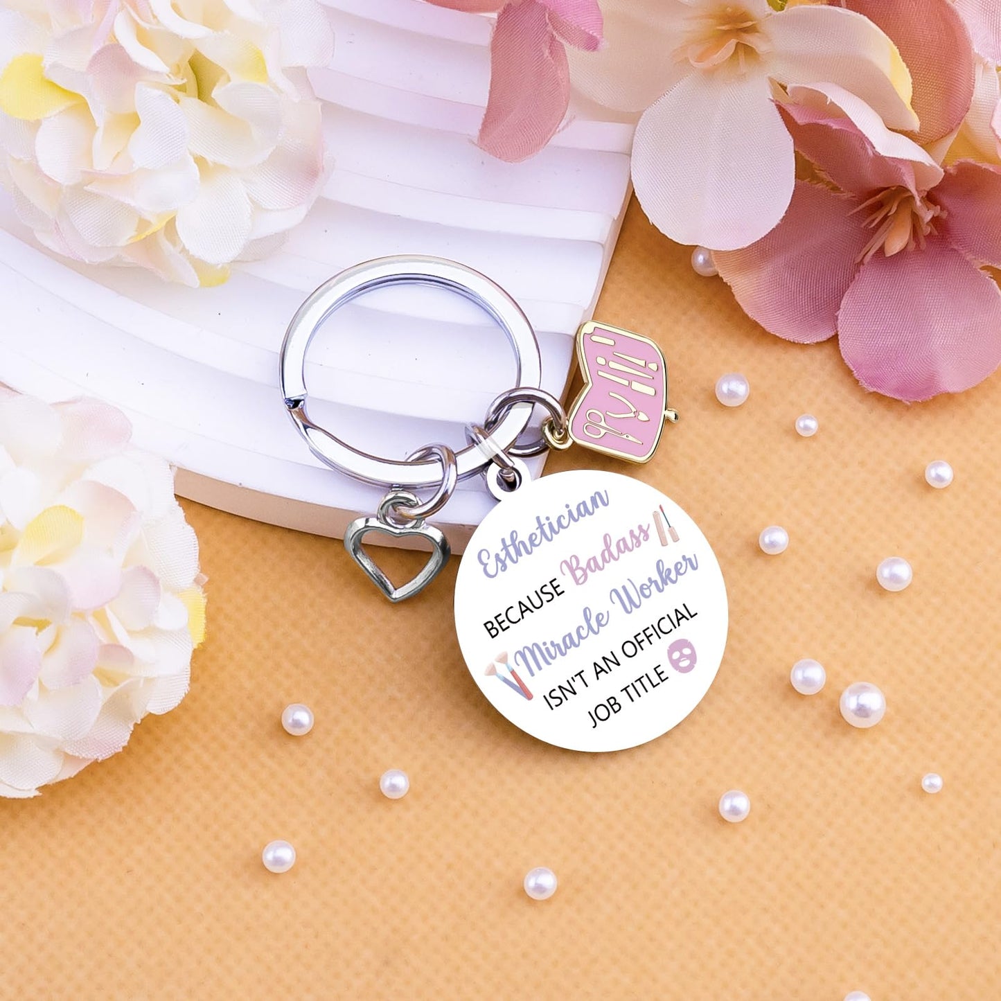 Esthetician Gifts for Women Beautician Gifts for Women Esthetician School Supplies Cosmetologist Gift for Female Aesthetician Keychain Birthday Christmas Gift Idea