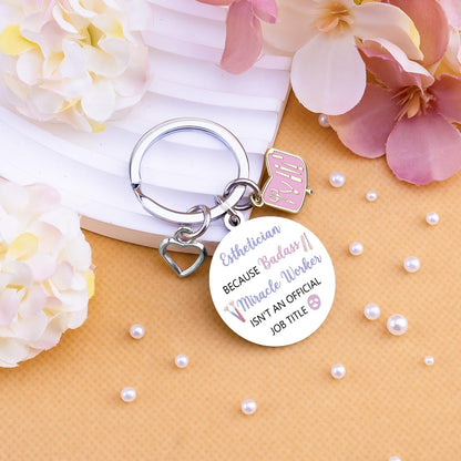 Esthetician Gifts for Women Beautician Gifts for Women Esthetician School Supplies Cosmetologist Gift for Female Aesthetician Keychain Birthday Christmas Gift Idea