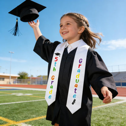 Aisosiks 5TH Grade Graduation Decorations 2026, 5th Grade Graduation Stole, 5TH Grade Graduation Sash for 5th Grade Graduation Party, Boy Girl Kids Fifth Grade Graduation Supplies JD-5TH