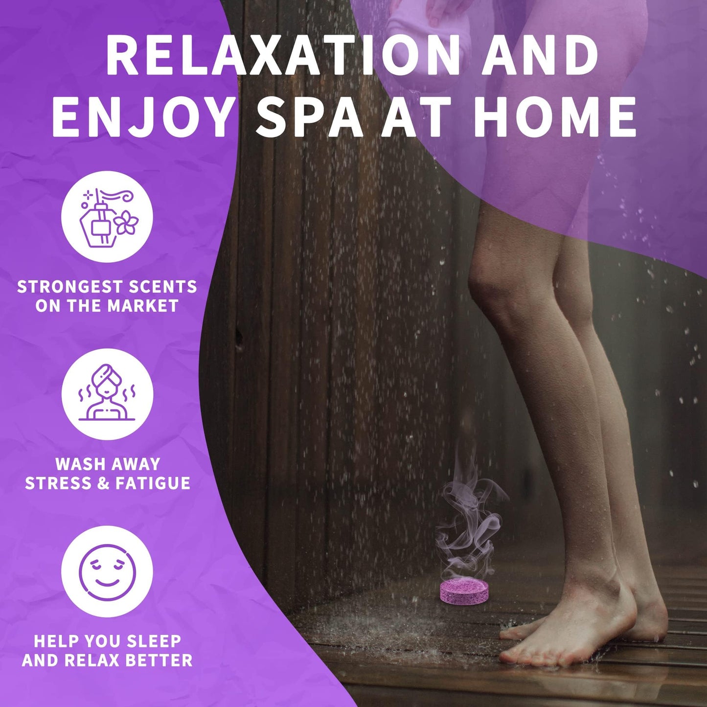 Shower Steamers Aromatherapy Birthday Gifts for Women-8 Pack (1.41oz/40g) Mothers Day Gifts,Gifts for Grandma,Wife,Mothers, Stress Relief and Relaxation Gifts for Women and Men,Created Home SPA