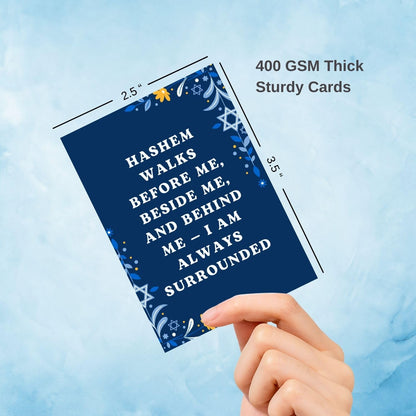 Isaac Liev Positive Jewish Affirmation Cards for Men & Women Kids & Teens– 50 Spiritual Daily Affirmation Quotes Card Deck – Meaningful Jewish Gifts Judaica Gift for Friend, Shabbot Host & Holidays