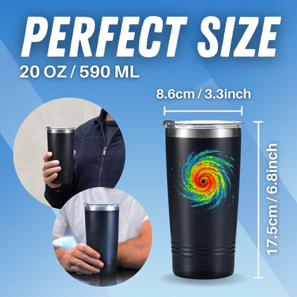 Onebttl Meteorology Weather Gifts for Weatherman - Hurricane Radar Tumbler - Storm Chaser Travel Coffee Mug 20oz