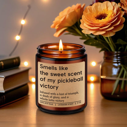 GSPY Scented Candle - Pickleball Gifts for Women, Men - Pickle Ball Accessories, Funny Sports Gifts for Pickleball Lovers, Players - Funny Mothers Day, Fathers Day, Birthday Ideas for Dad, Mom, Woman