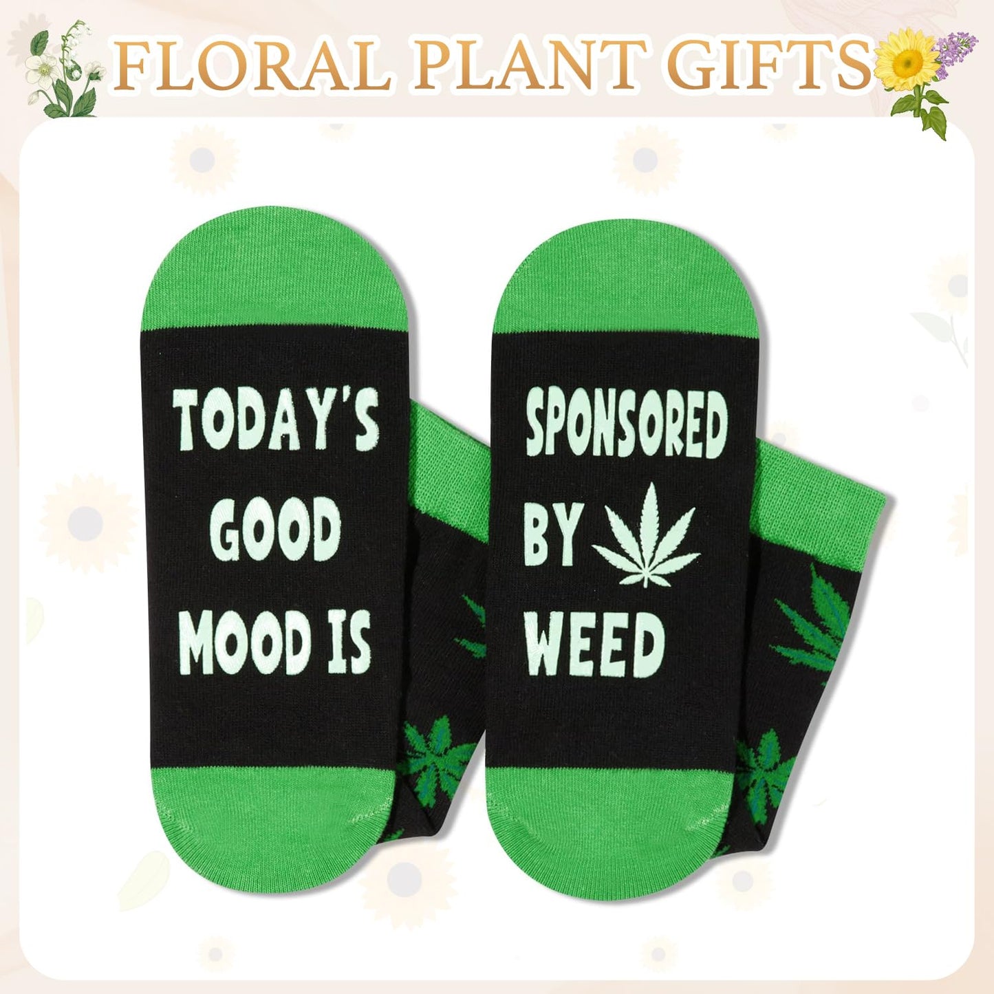 Zmart Weed Gifts for Adult - Weed Marijuana Socks for Women Men, Marijuana Cannabis Gifts