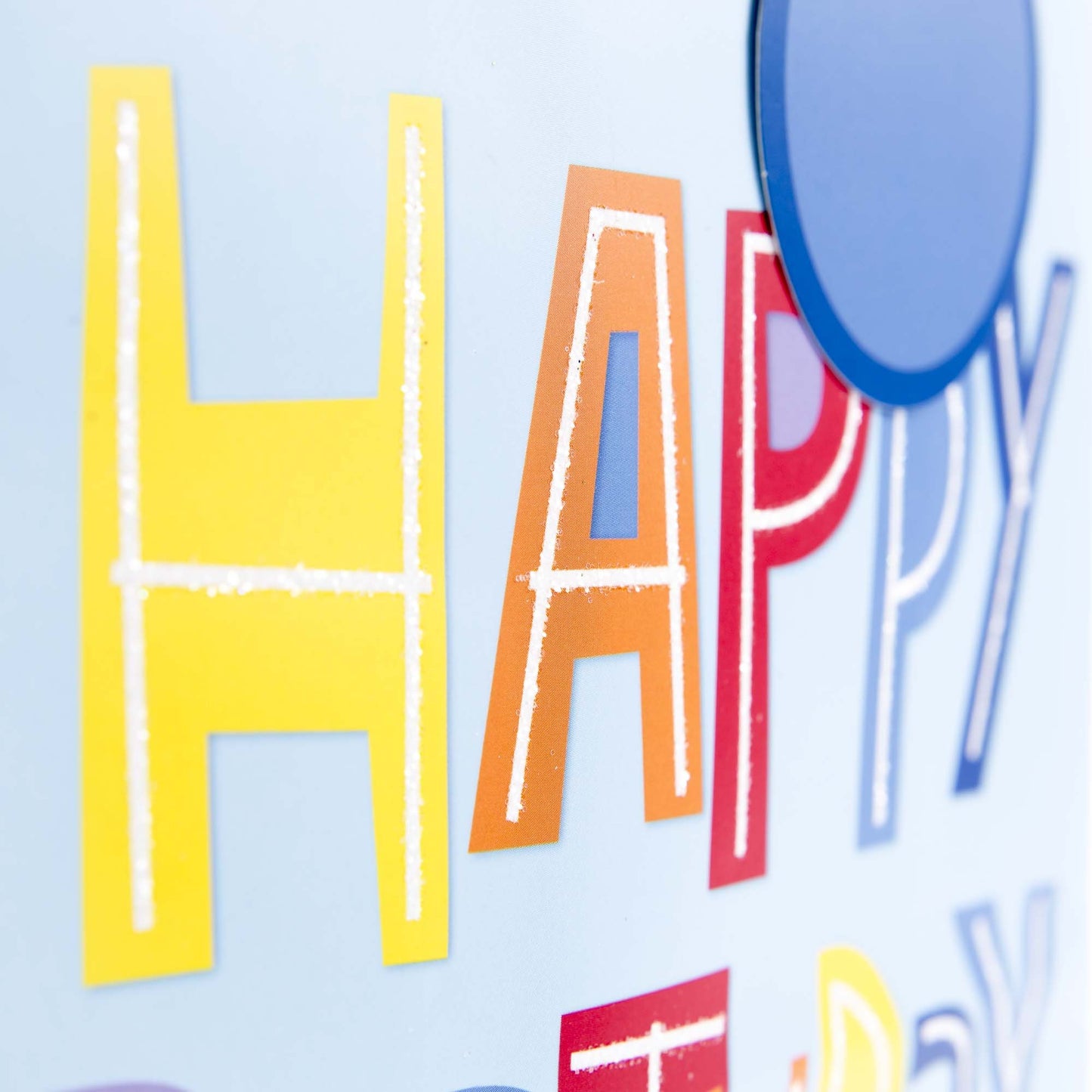 Hallmark 9" Medium Gift Bag with Tissue Paper (Happy Birthday, Rainbow Stripes on Light Blue)