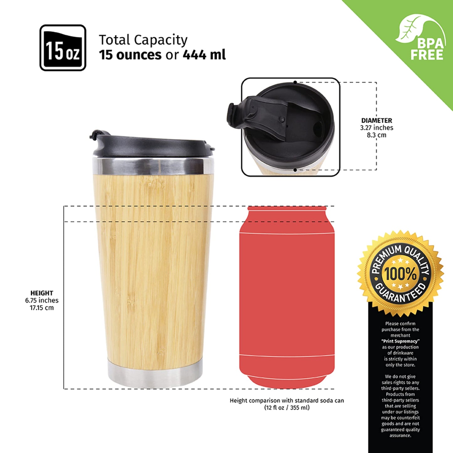 Best Babysitter Ever - Stainless Steel Bamboo Coffee Tumbler Insulated with Lid, Babysitter Gift, Gift for Babysitter, Best Nanny Ever, Au Pair Babysitter Gifts, Nanny Coffee Tumbler