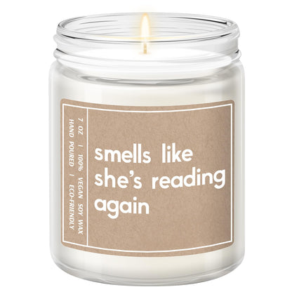 Gifts for Book Lovers, Readers - Best Friend Birthday Present - Book Lovers, Bookish, Funny Gifts for Women - Lavender Scented Candle