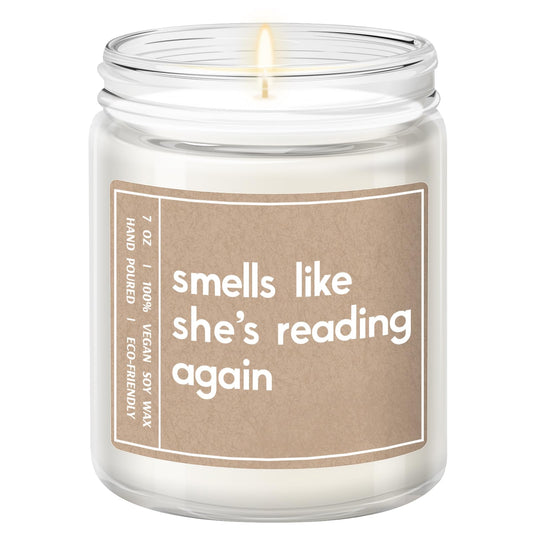 Gifts for Book Lovers, Readers - Best Friend Birthday Present - Book Lovers, Bookish, Funny Gifts for Women - Lavender Scented Candle