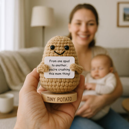 New Mom Gifts for Women - Tiny Potato with 30 Cute Signs | New Mommy Funny Gift for Baby Showers, Christmas, Stocking Stuffers, Birthday | Postpartum Care Package Idea for 1st Time Mother After Birth