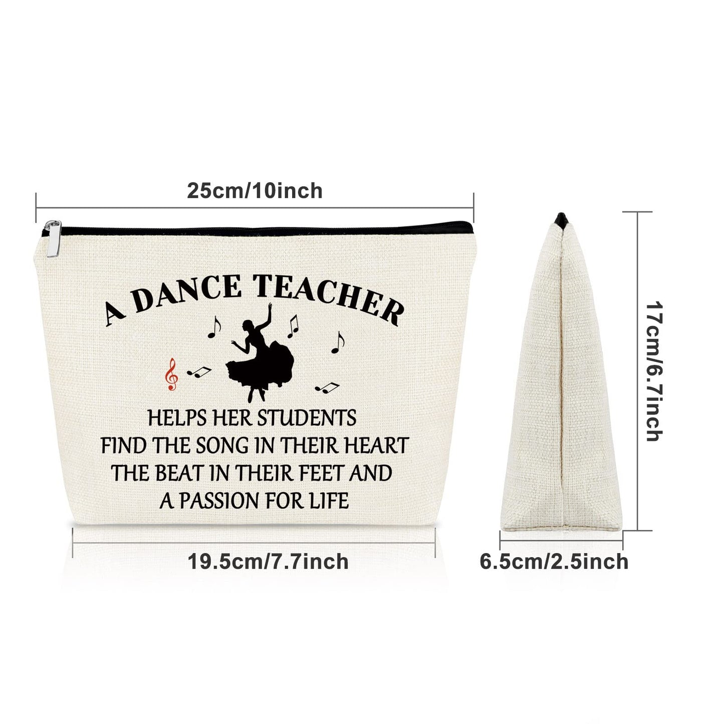 Sazuwu Dance Teacher Gifts: Makeup Bag & Travel Pouch for Women - Appreciation, Birthday, Thank You & Holiday Gifts