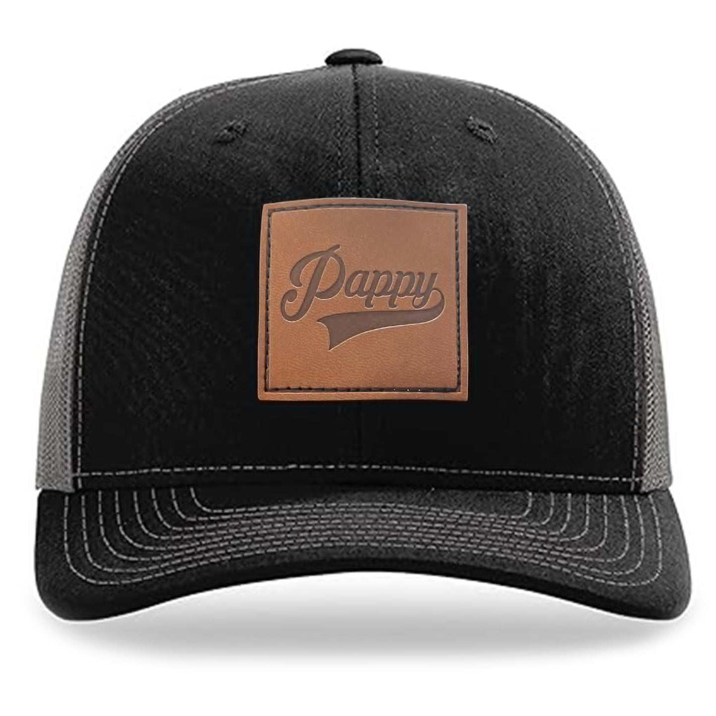 Daddy Hat,Pappy Trucker Hat Structured Classic Adjustable Papa Snapback Baseball Cap Black