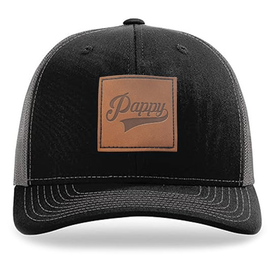 Daddy Hat,Pappy Trucker Hat Structured Classic Adjustable Papa Snapback Baseball Cap Black