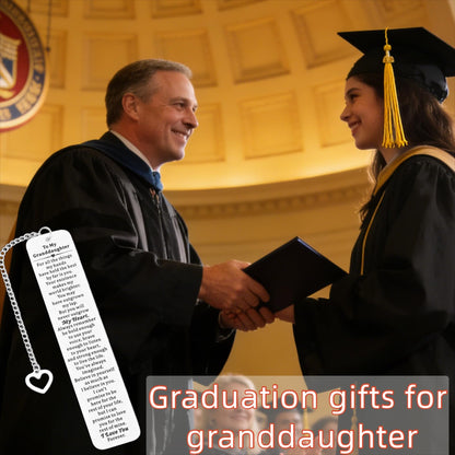 Granddaughter Gifts from Grandma, to My Granddaughter Bookmark, Birthday Graduation Gift for Grand Daughter Girls, Best Grandma Gift, Graduation Gifts for Granddaughters from Nana