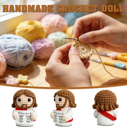 Positive Crochet Jesus, Emotional Support Christian Gifts for Women Teens, Religious Gifts for Women Men, Stocking Stuffers for Women