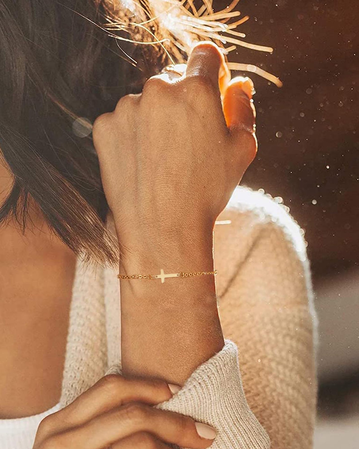 Tarsus Cross Bracelet for Women, Christian Gifts for Women, Religious Gifts Adjustable Dainty Cross Bracelet, Easter, Mother's Day, Christmas, Birthday